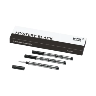 3 Rollerball-Minen, klein, Mystery Black – Medium