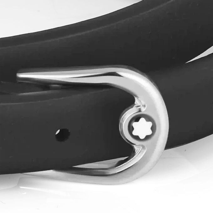 Armband mit Hufeisenschnalle, schwarz, größenverstellbar