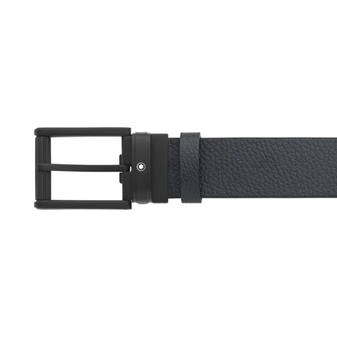 Blau/schwarzer 35 mm breiter Ledergürtel