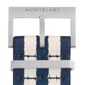 Blau-weißes Nylonarmband