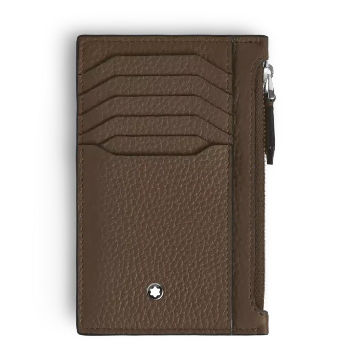 Kartenetui aus genarbtem Leder 8cc mit Reißverschluss Kartenetui aus genarbtem Leder 8cc mit Reißverschluss