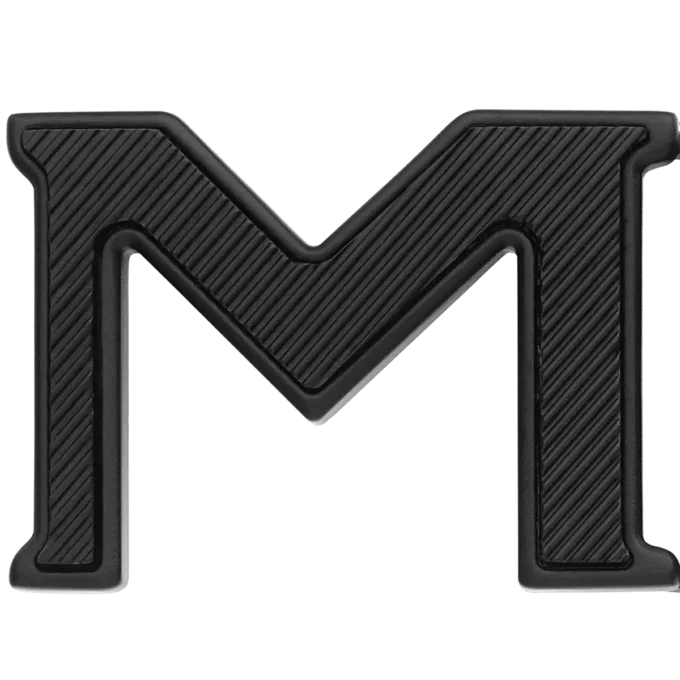 M-Schnalle Extreme 3.0 blau/einfarbig schwarz 35 mm Wende-Ledergürtel