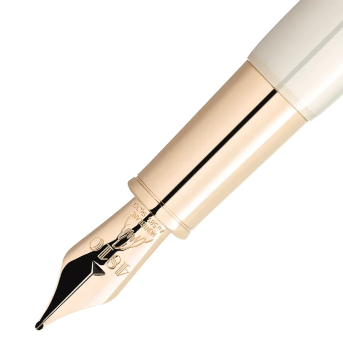 Montblanc Heritage Rouge et Noir „Baby” Sonderedition in Elfenbeinfarbe Füllfederhalter