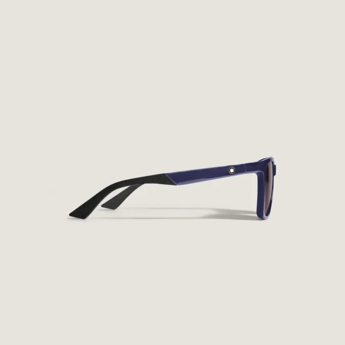 Quadratische Sonnenbrille mit blauem Spritzgussrahmen