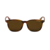 Quadratische Sonnenbrille mit braunem Acetatrahmen