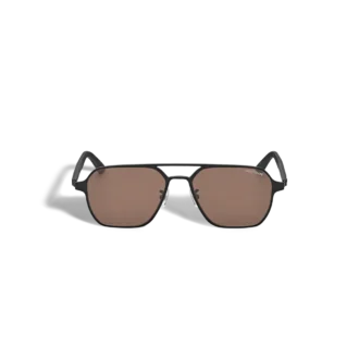 Quadratische Sonnenbrille mit schwarzem Metallrahmen