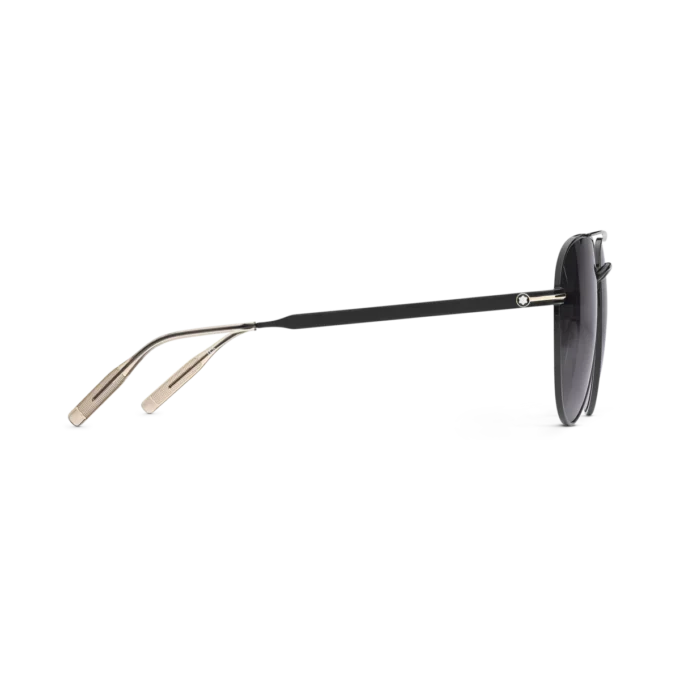 Quadratische Sonnenbrille mit schwarzem Metallrahmen