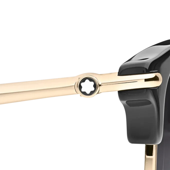 Rechteckige Sonnenbrille mit schwarzem Spritzgussrahmen (M)