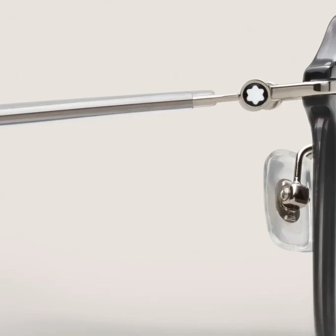 Runde Sonnenbrille mit grauem Spritzgussrahmen