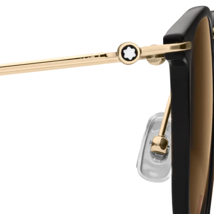 Runde Sonnenbrille mit schwarzem Spritzgussrahmen