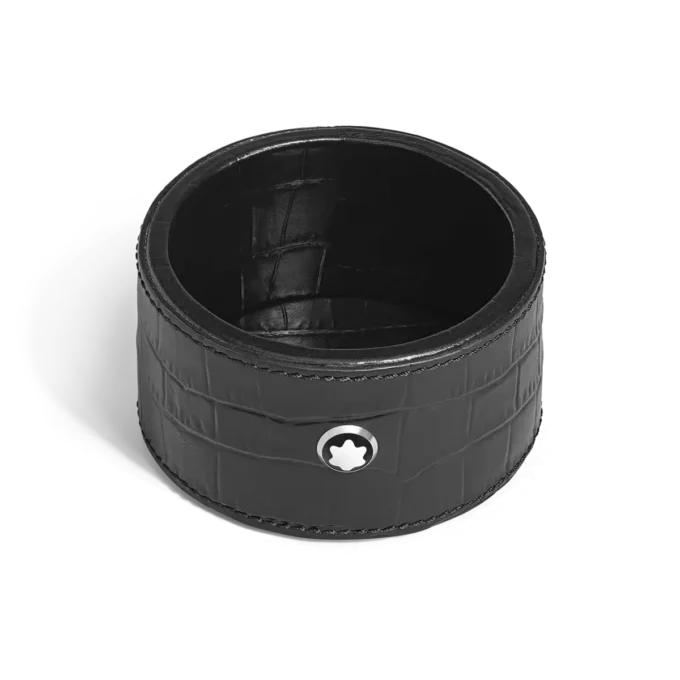 Schreibtischablage Small, Leder mit Krokodilprägung, Schwarz Schreibtischablage Small, Leder mit Krokodilprägung, Schwarz