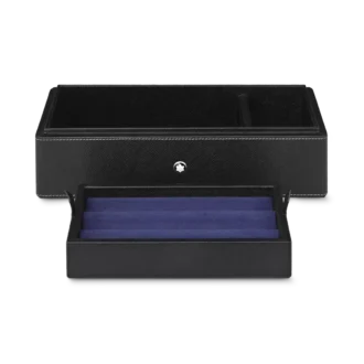 Schreibtischbox aus Leder für drei Schreibgeräte und eine Tintenflasche