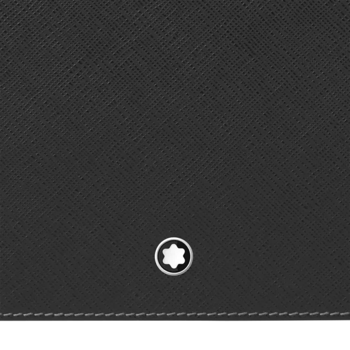 Schreibtischunterlage aus schwarzem Leder