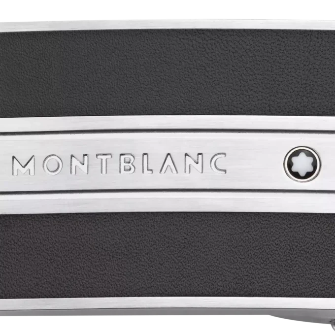 Schwarz/brauner 30-mm-Wendegürtel aus Leder