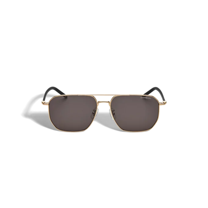 Squared Sonnenbrille mit goldfarbenem Metallrahmen