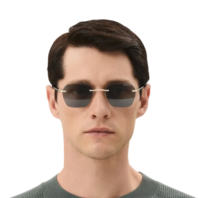 Squared Sonnenbrille mit goldfarbenem Metallrahmen Squared Sonnenbrille mit goldfarbenem Metallrahmen