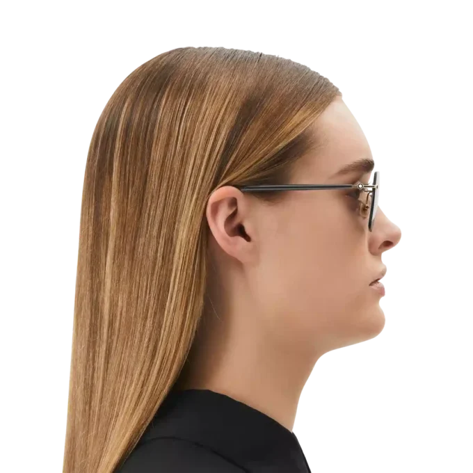 Squared Sonnenbrille mit goldfarbenem Metallrahmen Squared Sonnenbrille mit goldfarbenem Metallrahmen